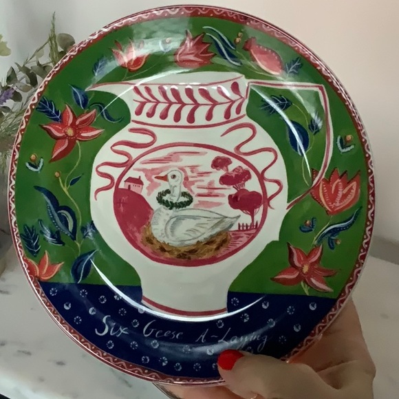 Anthropologie Emily Maude festive dessert plate - Picture 4 of 4